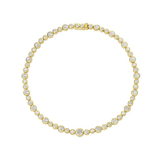 Diamond Bubble Necklace Yellow Gold 15" by Logan Hollowell Jewelry