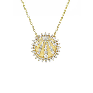 Petite "You Are My Sunshine" Diamond Necklace 2.0 Yellow Gold by Logan Hollowell Jewelry