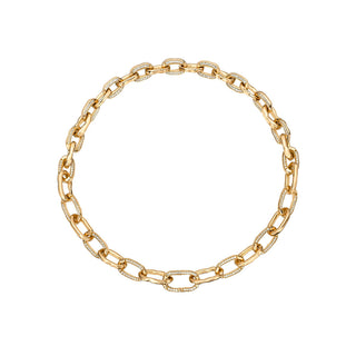 Graduated Atlantis Pavé Diamond Chain Necklace Rose Gold by Logan Hollowell Jewelry