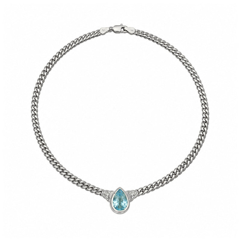 Maison Aqua Côte D’Azur Necklace White Gold by Logan Hollowell Jewelry