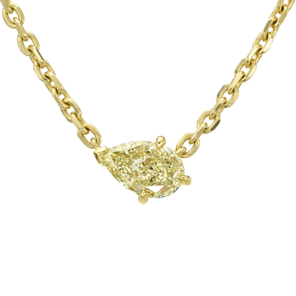 Floating Desert Diamond Necklace Yellow Gold by Logan Hollowell Jewelry