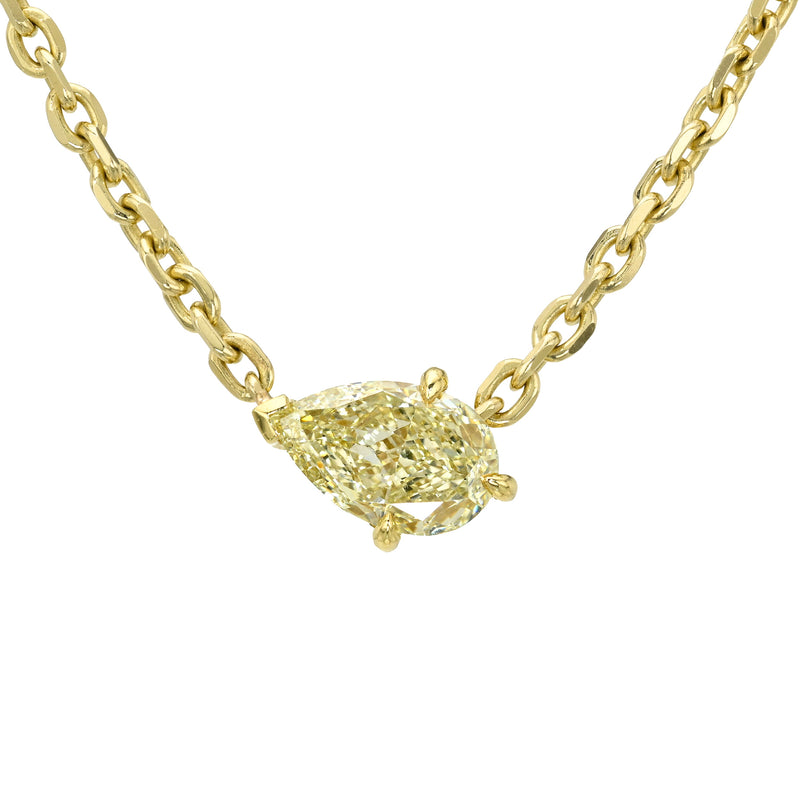 Floating Desert Diamond Necklace Yellow Gold by Logan Hollowell Jewelry
