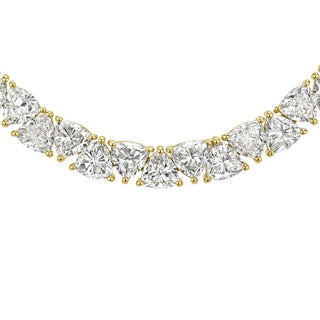 Petite Trillion Diamond Tennis Necklace