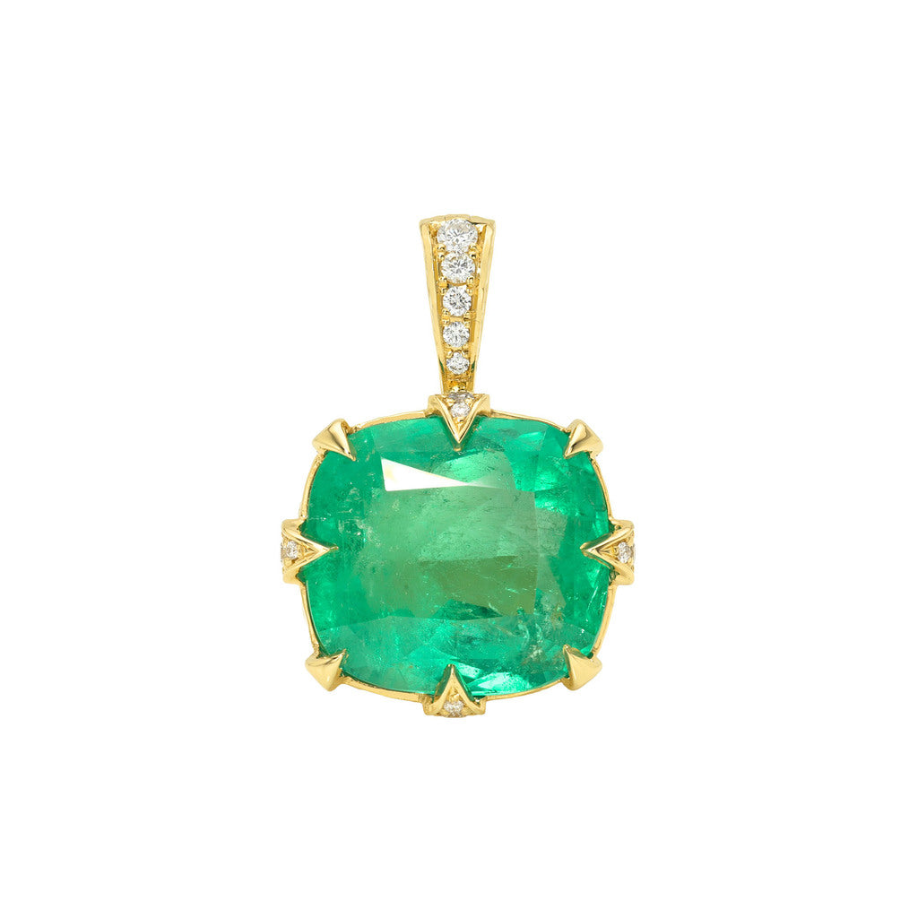 Queen 2.0 Omega Emerald Necklace by Logan Hollowell Jewelry