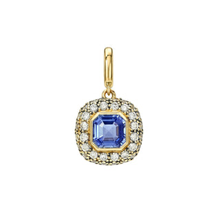 Blue Sapphire Pop Rocks Pendant Yellow Gold by Logan Hollowell Jewelry