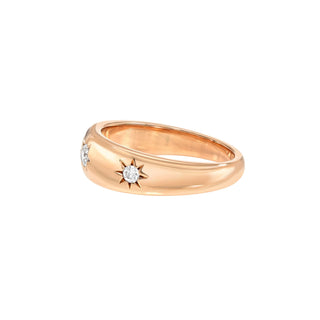 Star Set Rounded Ring by Logan Hollowell Jewelry