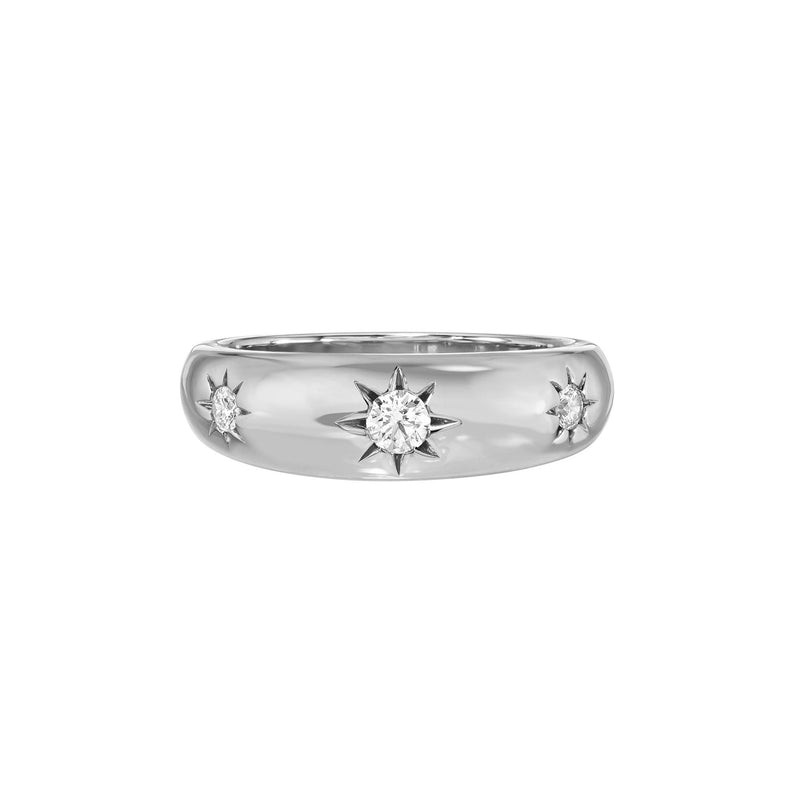 Star Set Rounded Ring (Off Size) by Logan Hollowell Jewelry