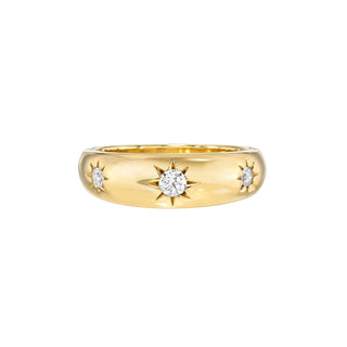 Star Set Rounded Ring by Logan Hollowell Jewelry