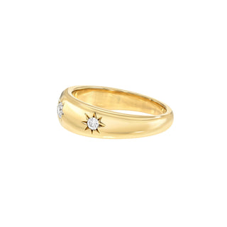 Star Set Rounded Ring by Logan Hollowell Jewelry