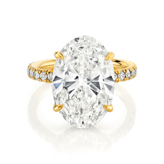 Eternal Oval Diamond Ring - Setting Only Yellow Gold 3  by Logan Hollowell Jewelry