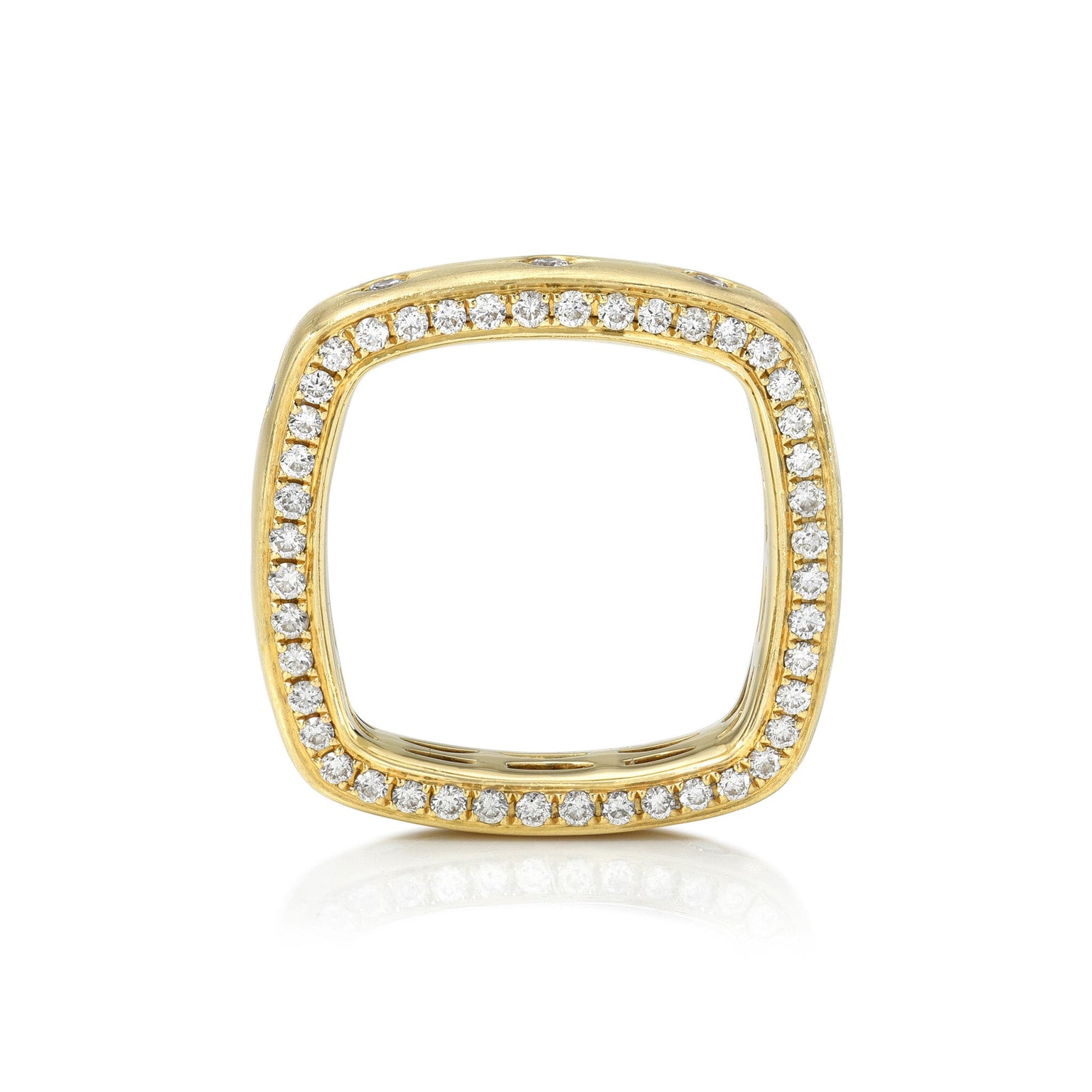 12 Wishes Square Diamond Ring by Logan Hollowell Jewelry