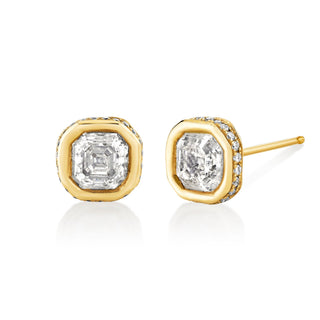 Asscher Diamond River Studs | Ready to Ship    by Logan Hollowell Jewelry