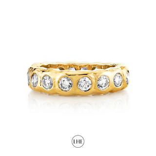 Graduated Round Diamond Eternity River Ring | Ready to Ship Yellow Gold 2.75 Natural by Logan Hollowell Jewelry