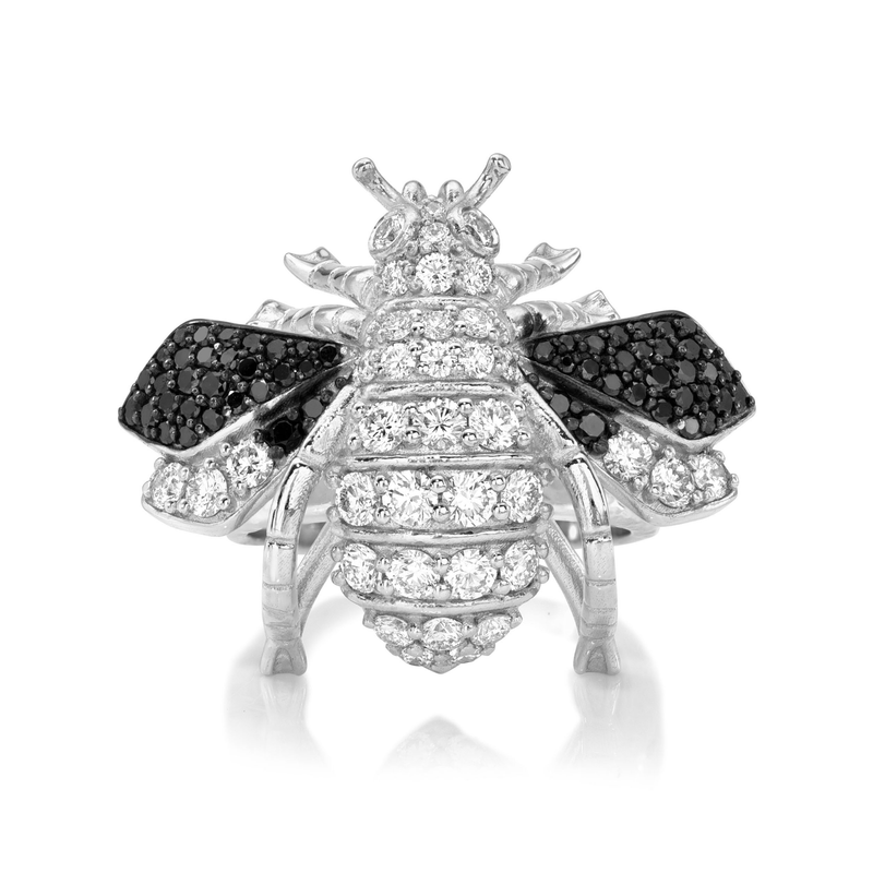 Queen Bee Diamond Ring by Logan Hollowell Jewelry