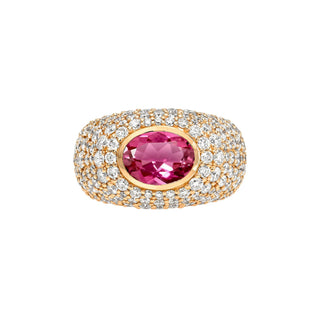 The OG Rubelite Signet Ring Rose Gold 3 by Logan Hollowell Jewelry