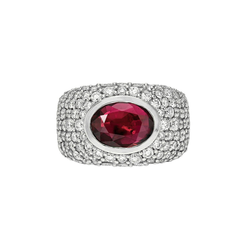 The OG Ruby Signet Ring White Gold 3 by Logan Hollowell Jewelry