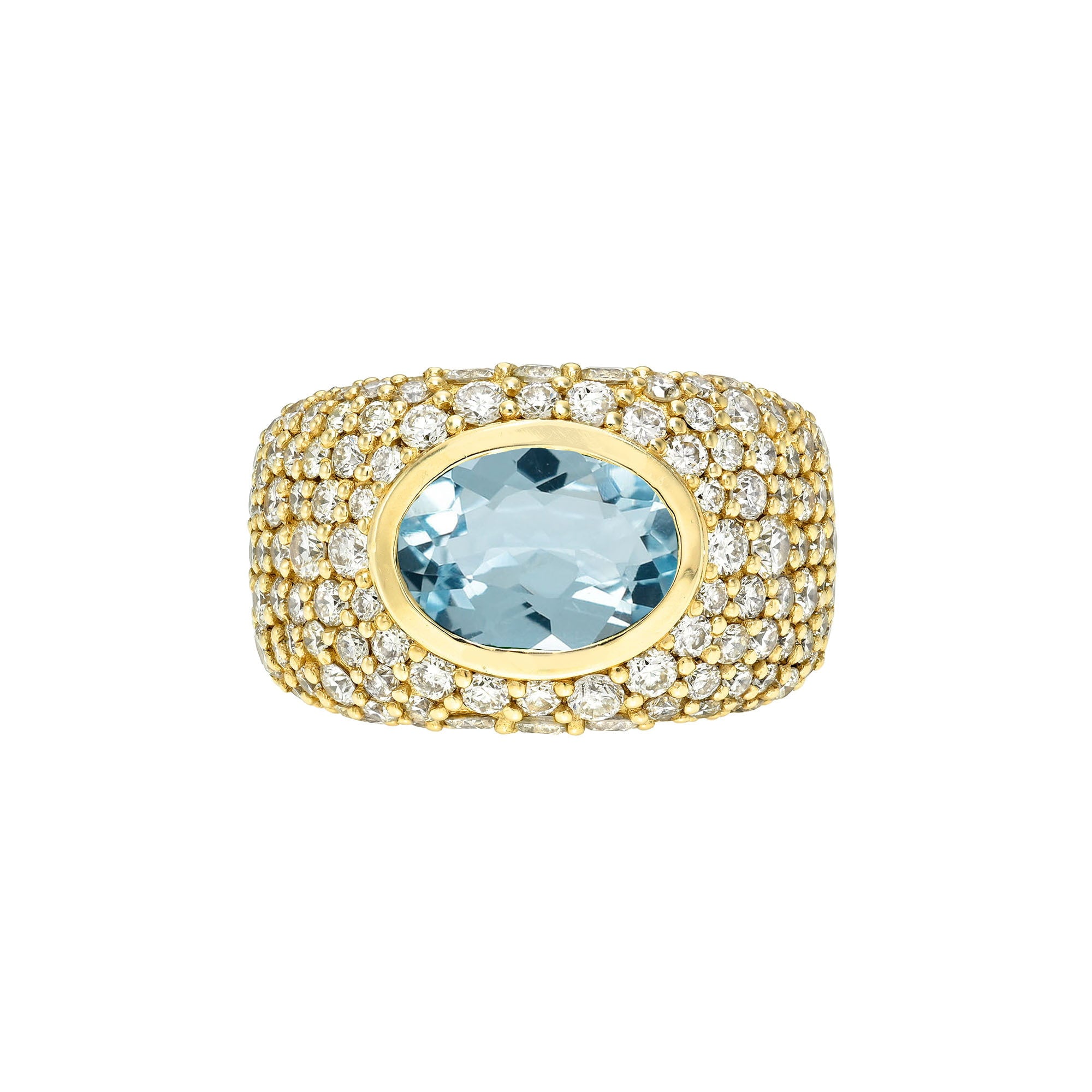 The OG Aquamarine Signet Ring Yellow Gold 3 by Logan Hollowell Jewelry