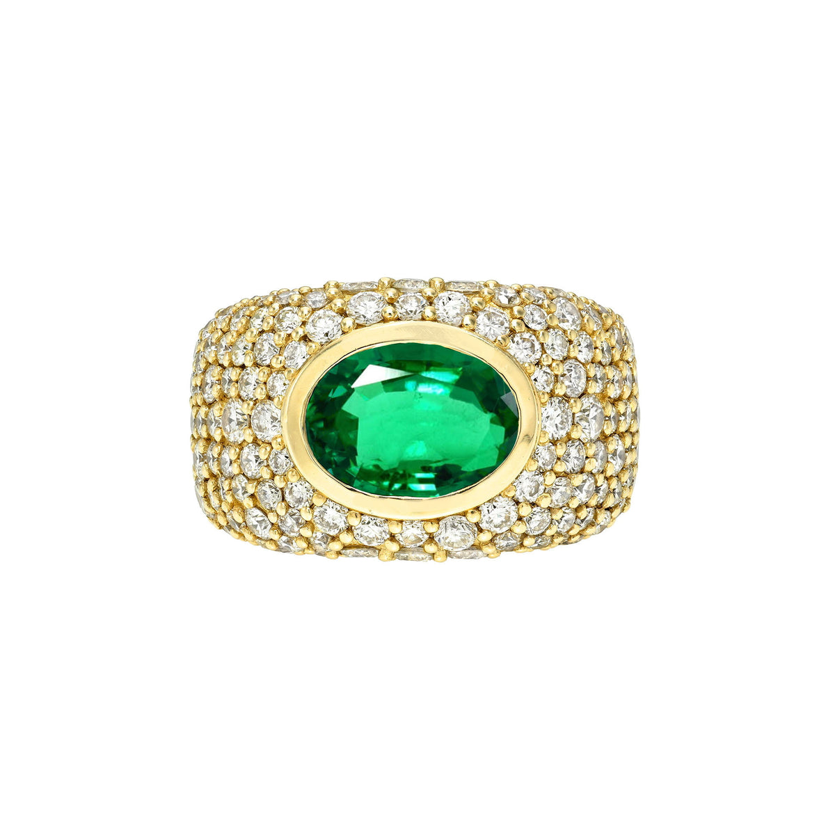 The OG Emerald Signet Ring Yellow Gold 3 by Logan Hollowell Jewelry