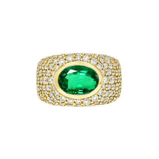 The OG Emerald Signet Ring Yellow Gold 3 by Logan Hollowell Jewelry