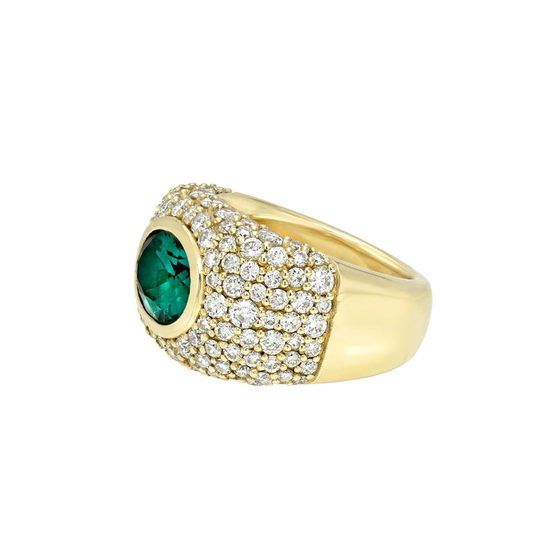 The OG Lagoon Tourmaline Signet Ring by Logan Hollowell Jewelry