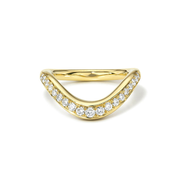 Enigma Channel Diamond Band Yellow Gold 3 18K by Logan Hollowell Jewelry