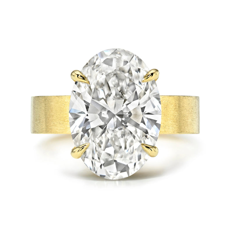 18K The Eve Oval Shape Diamond Engagement Ring | Ready to Ship (LAB) Yellow Gold 6 by Logan Hollowell Jewelry