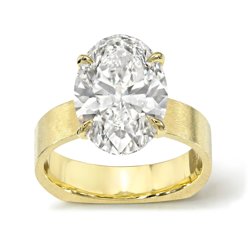 18K The Eve Oval Shape Diamond Engagement Ring | Ready to Ship (LAB) by Logan Hollowell Jewelry
