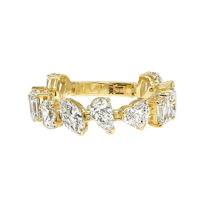 Fortuna Diamond Flex Ring Yellow Gold 3 by Logan Hollowell Jewelry