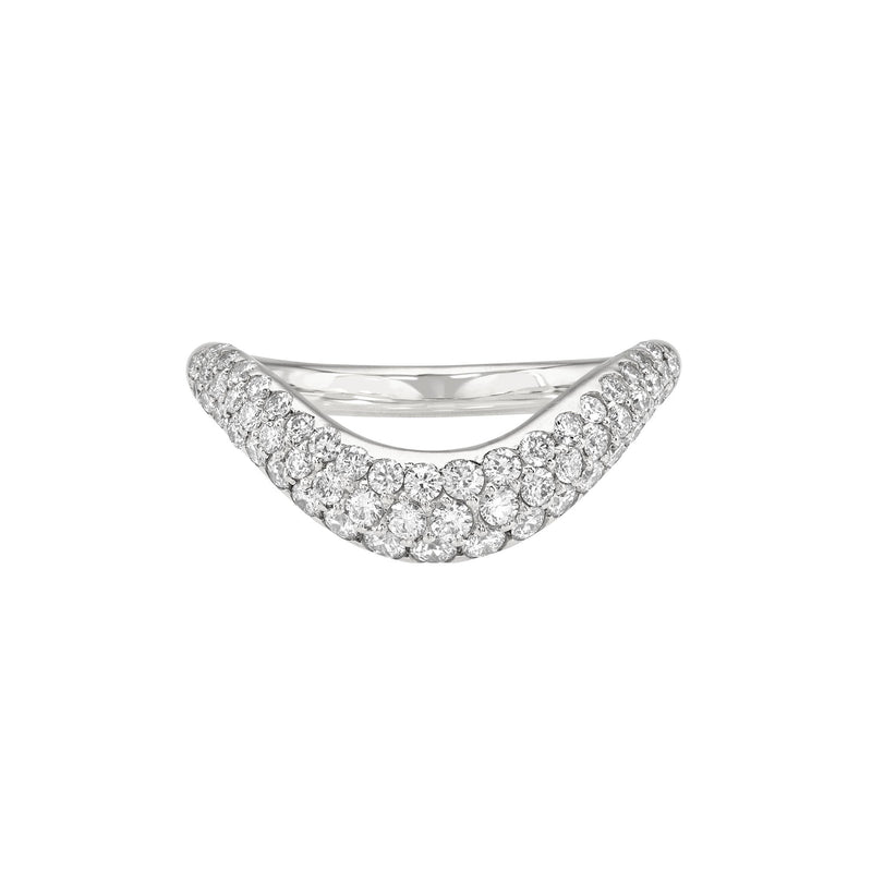 Enigma Pavé Diamond Band White Gold 3 14K by Logan Hollowell Jewelry