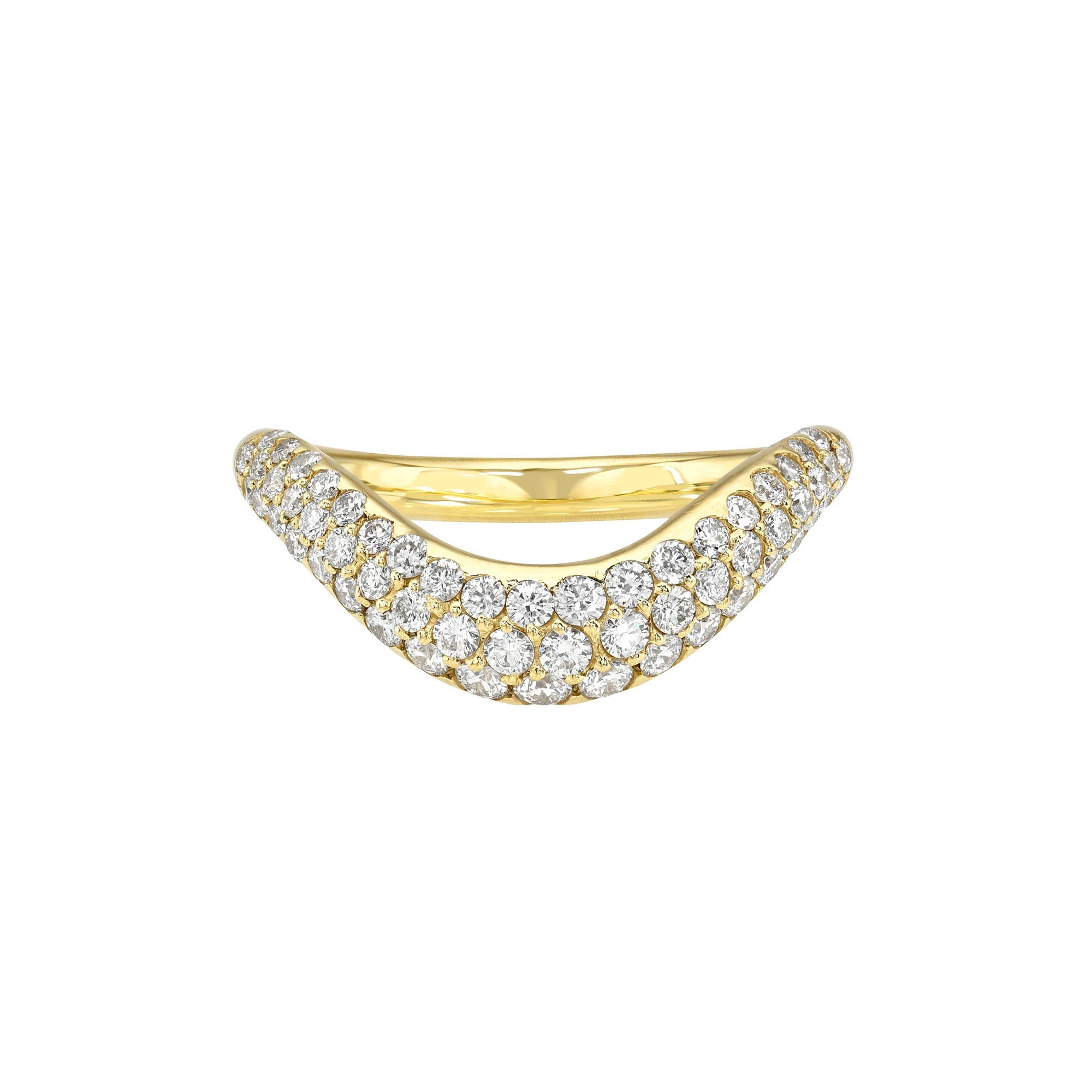 Enigma Pavé Diamond Band Yellow Gold 2.75 14K by Logan Hollowell Jewelry