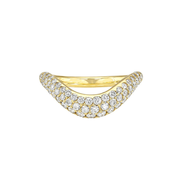 Enigma Pavé Diamond Band Yellow Gold 2.75 14K by Logan Hollowell Jewelry