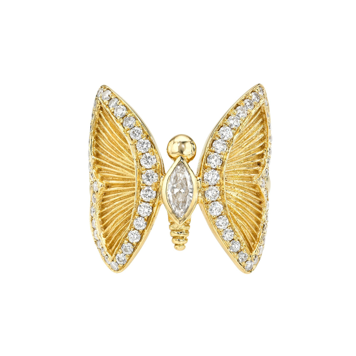 Metamorphosis Ring Yellow Gold 3 by Logan Hollowell Jewelry
