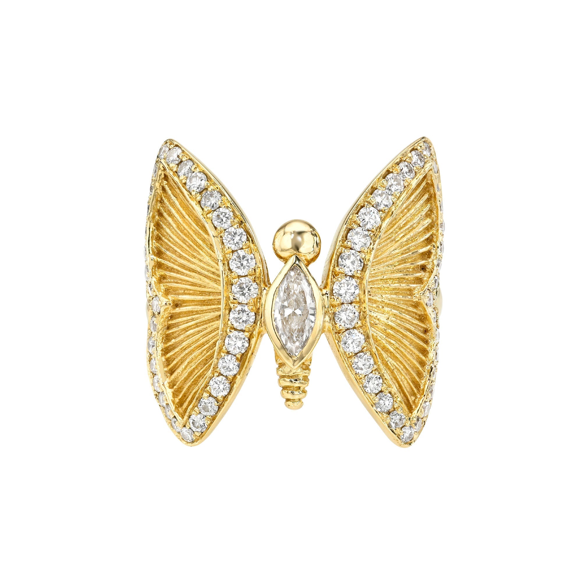 Metamorphosis Ring Yellow Gold 3 by Logan Hollowell Jewelry