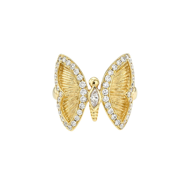 14K Petite Metamorphosis Ring Yellow Gold 6 by Logan Hollowell Jewelry