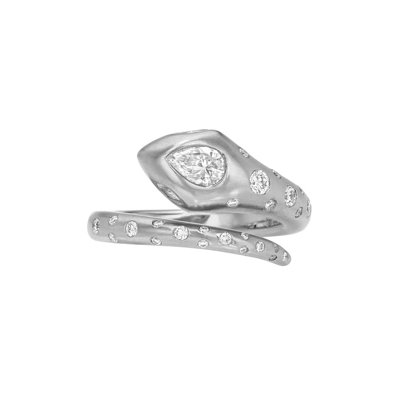 Kundalini Diamond Oracle Ring White Gold 3 by Logan Hollowell Jewelry