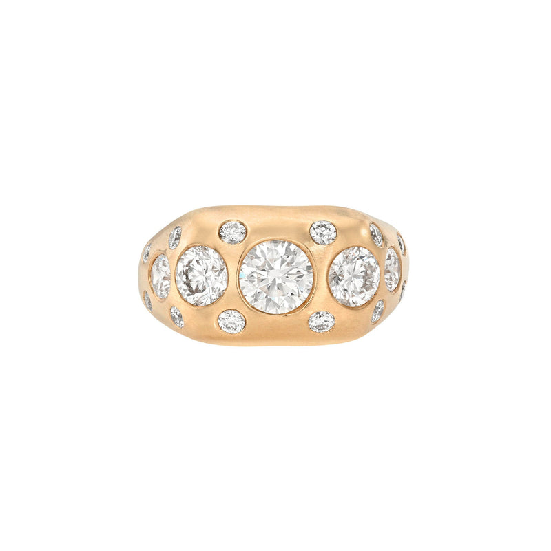 Oracle Diamond Signet Ring Rose Gold 3 by Logan Hollowell Jewelry