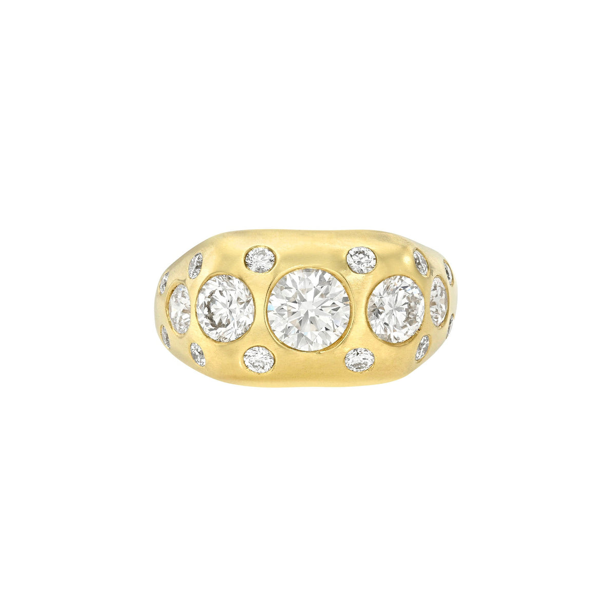 Oracle Diamond Signet Ring Yellow Gold 3 by Logan Hollowell Jewelry