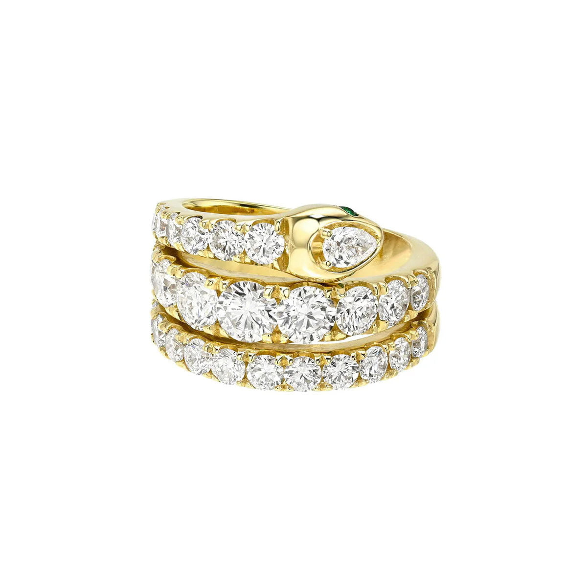 Kundalini Coil Ring Yellow Gold 3 by Logan Hollowell Jewelry