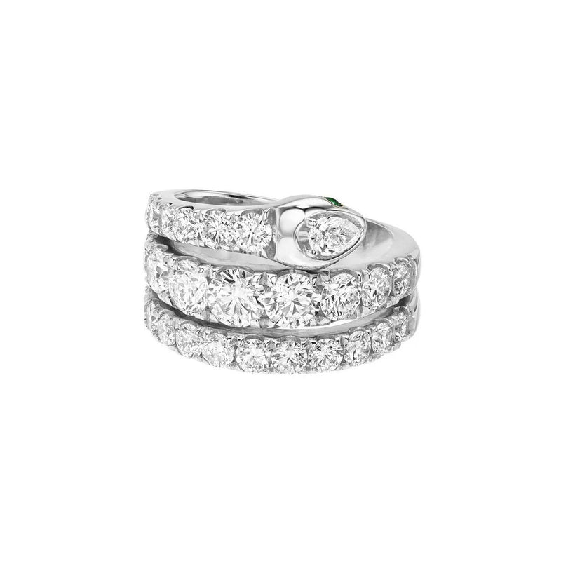 Kundalini Coil Ring White Gold 3 by Logan Hollowell Jewelry
