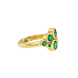 Emerald Bubble Ring by Logan Hollowell Jewelry