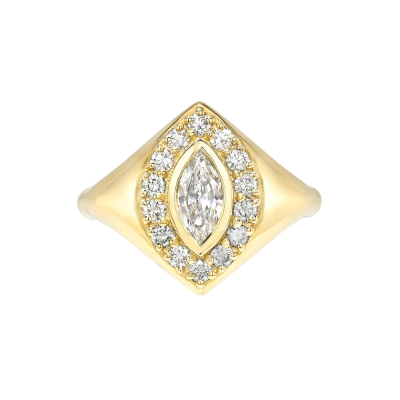 Fortune Signet in Cloud Yellow Gold 3 by Logan Hollowell Jewelry