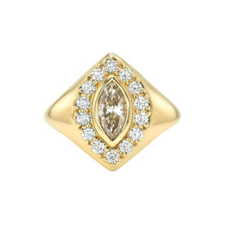 Fortune Signet in Desert Yellow Gold 2.5 by Logan Hollowell Jewelry