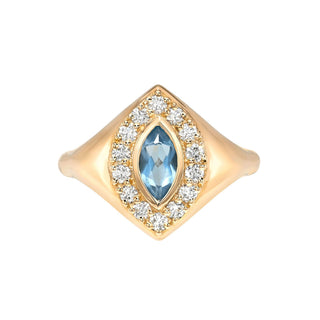 Fortune Signet in Sea Foam Rose Gold 3 by Logan Hollowell Jewelry