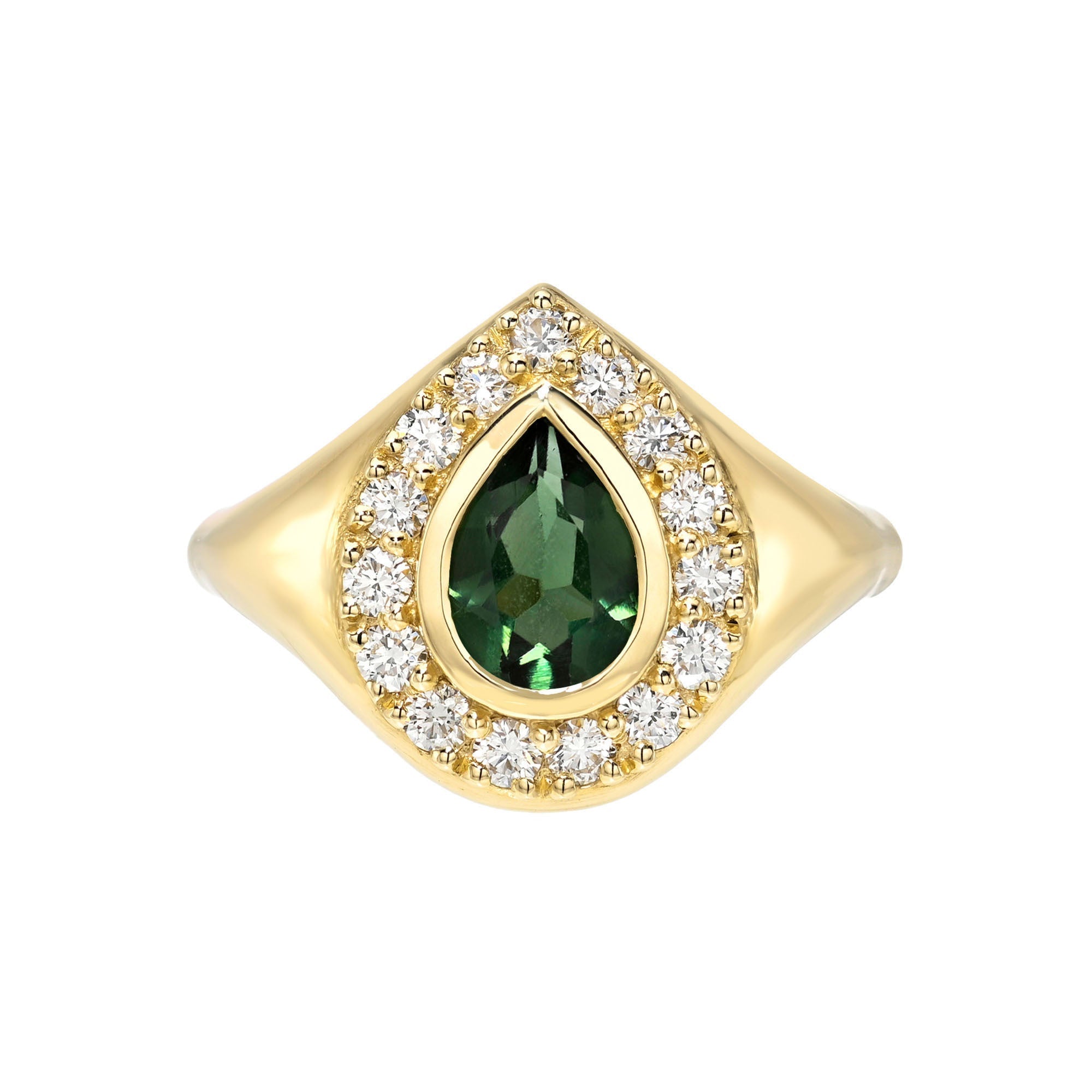 Signet in Moss Yellow Gold 4.5 by Logan Hollowell Jewelry