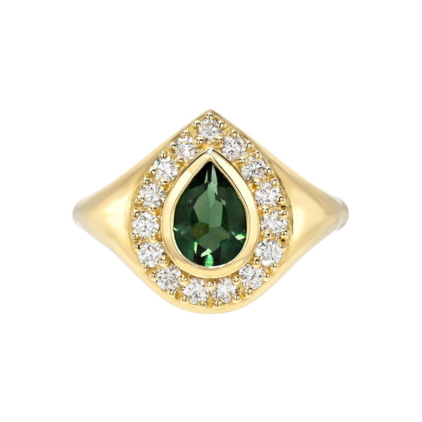 Signet in Moss Yellow Gold 4.5 by Logan Hollowell Jewelry