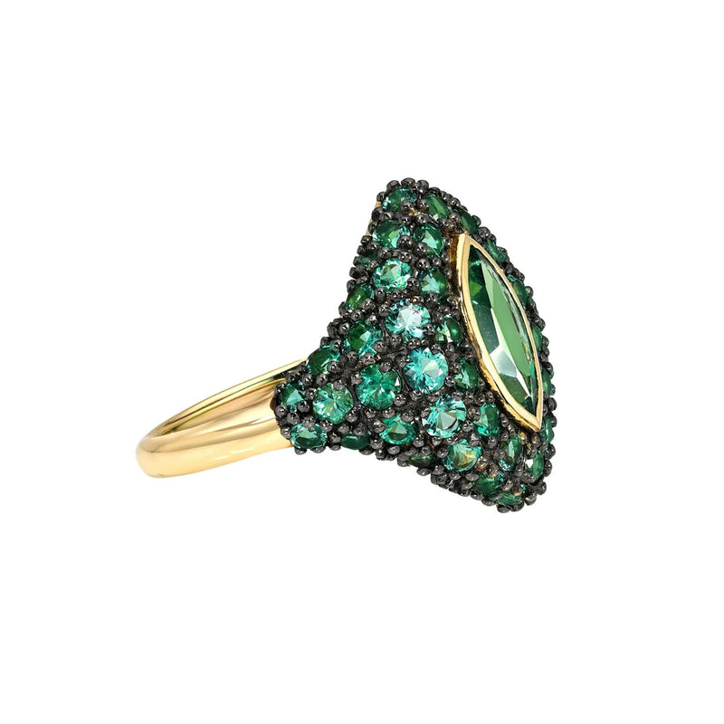 Emerald Pop Rocks Ring by Logan Hollowell Jewelry