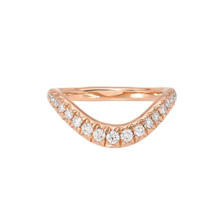 Enigma French Pavé Diamond Band Rose Gold 3 by Logan Hollowell Jewelry
