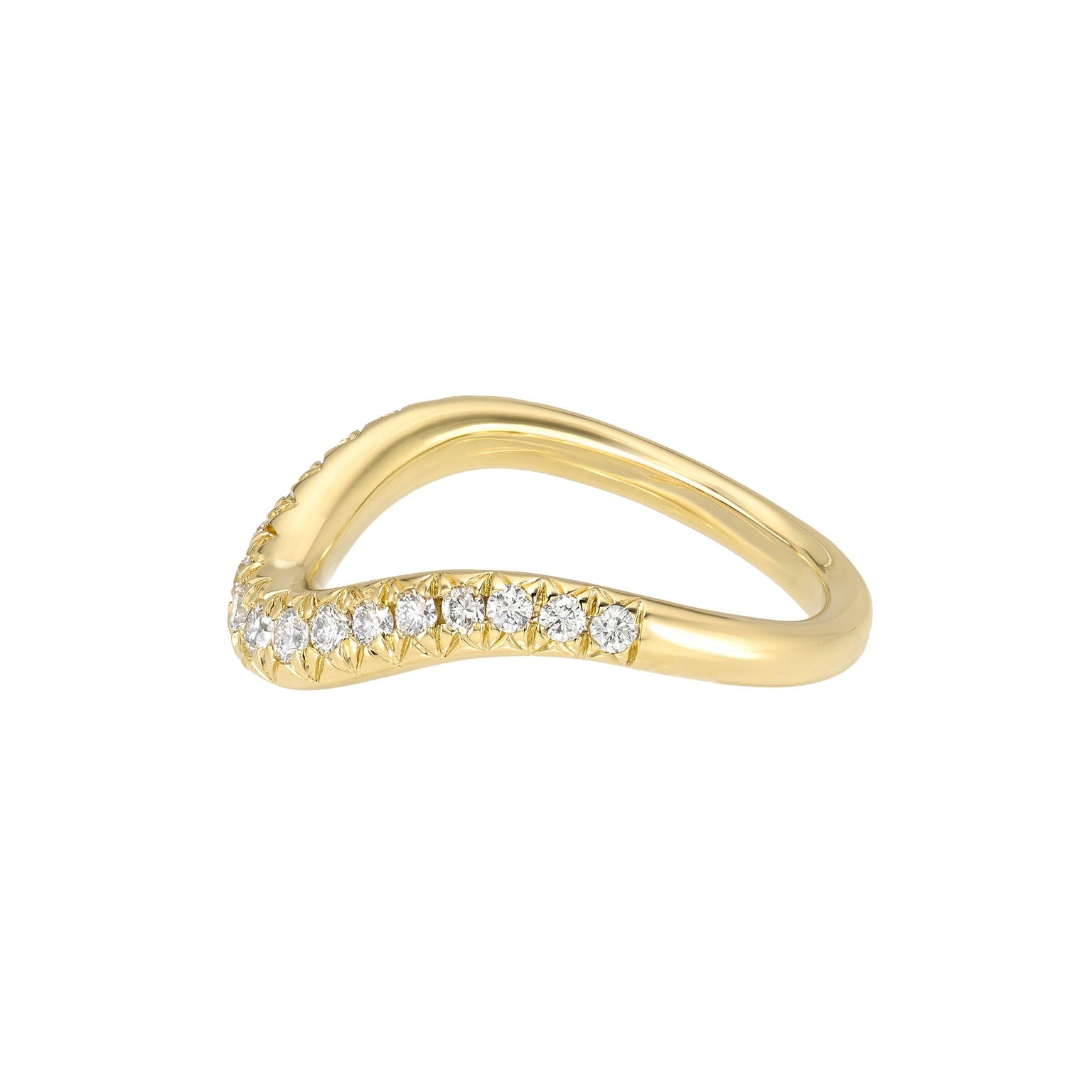 Enigma French Pavé Diamond Band by Logan Hollowell Jewelry