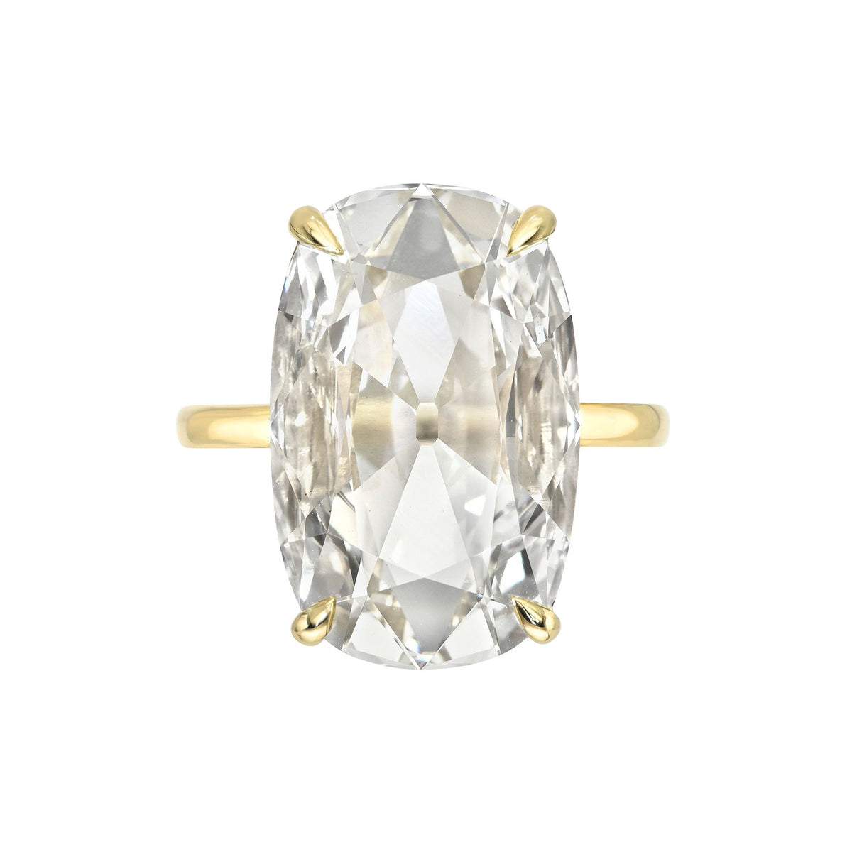The Ophelia Setting Yellow Gold by Logan Hollowell Jewelry