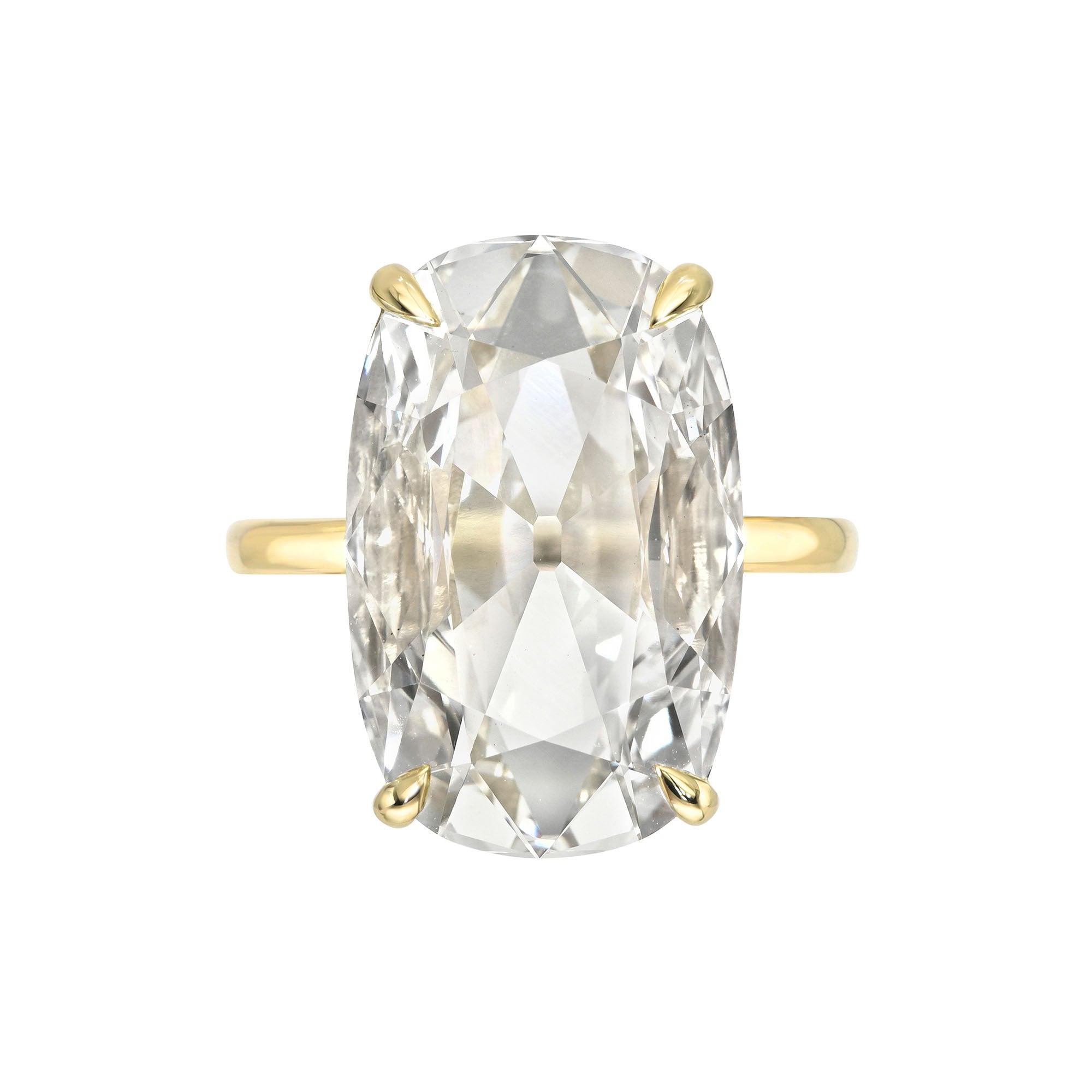 The Ophelia Setting Yellow Gold by Logan Hollowell Jewelry